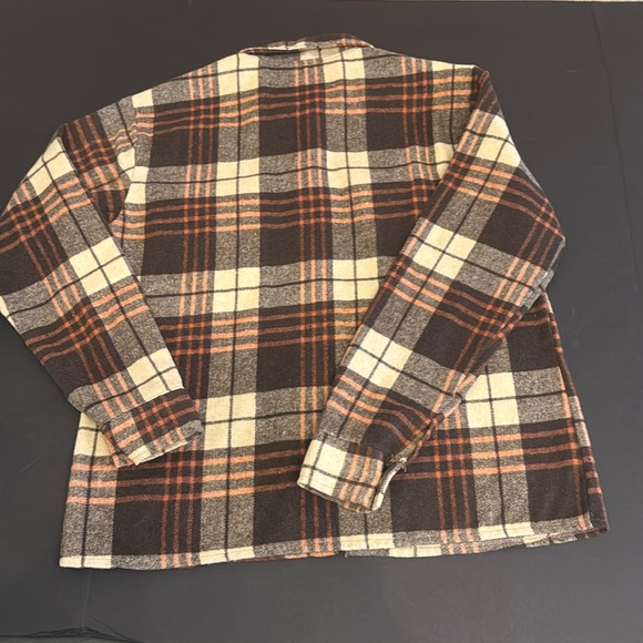 Oversized Lumberjack Brown Plaid Button Shirt - Picture 10 of 16